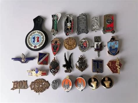 LOT INSIGNES MILITAIRES De Collection TTA Promotions Air Terre Police