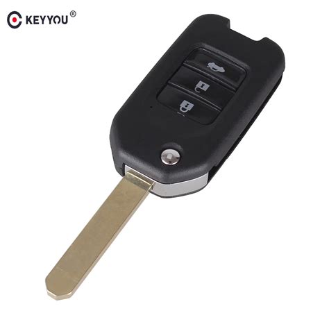 Keyyou 3 Buttons Modified Flip Folding Car Remote Key Case Shell For