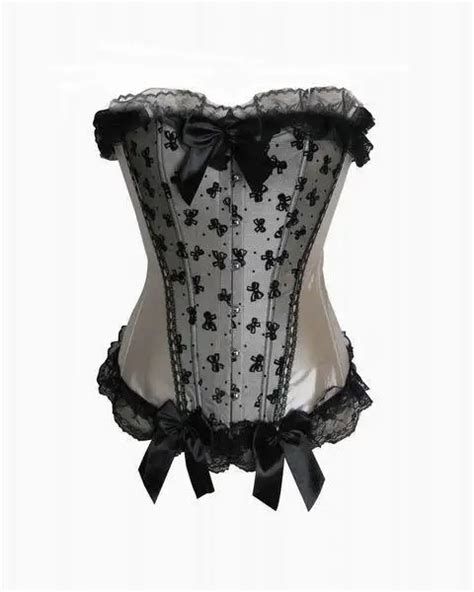 Grey And Black Burlesque Corset Tight Lacing Overbust Corsets Burlesque