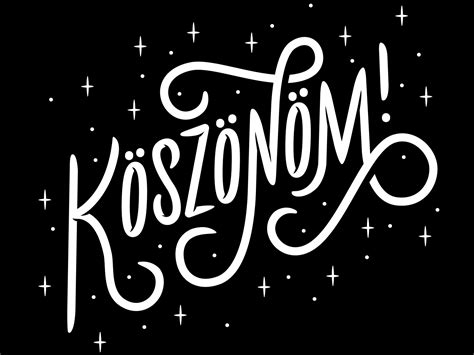 Köszönöm Thank you by Eszter Ny on Dribbble