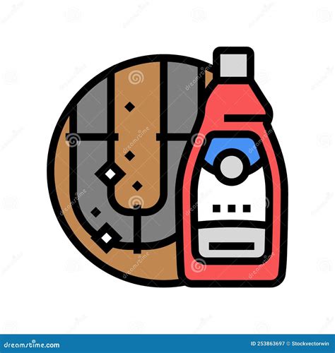 Drain Cleaner Detergent Color Icon Vector Illustration Stock Vector