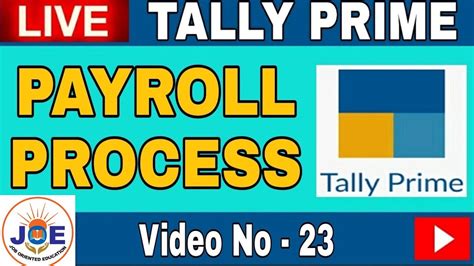 Payroll In Tally Prime Payroll Voucher In Tally Prime Joe Digital