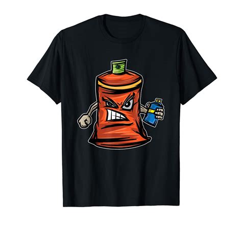 Graffito Drawing Artist Graffiti Art Spray Cannister Black T Shirt