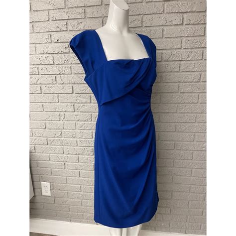 Tahari Arthur S Levine Royal Blue Foldover Front Side Gem