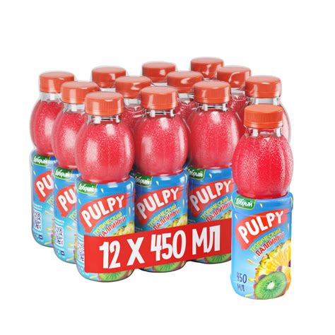 Напиток сокосодержащий Добрый Pulpy, тропический, 0,45 л 12 - купить с ...