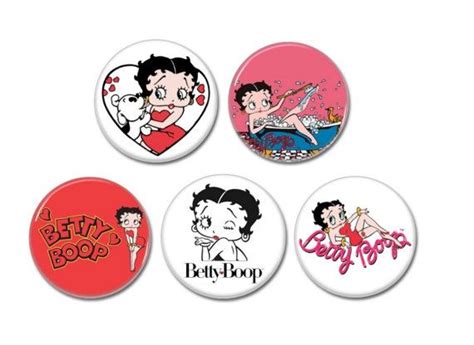 Betty Boop Inspired Buttons Badges Set Of 5 By Amphetaminesmall On Etsy