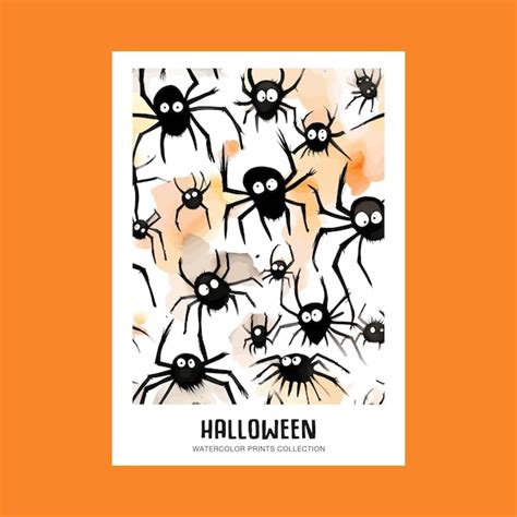 Premium Vector Free Vector Halloween Spooky Spiders Illustration