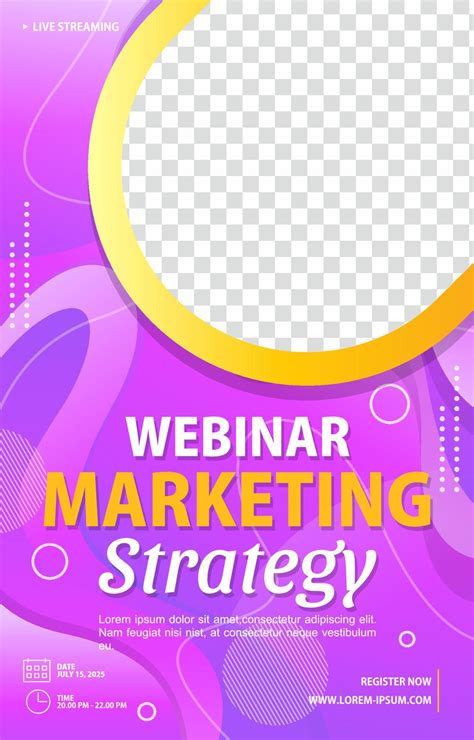 Webinar Marketing Strategy Portrait Poster Template 9654946 Vector Art