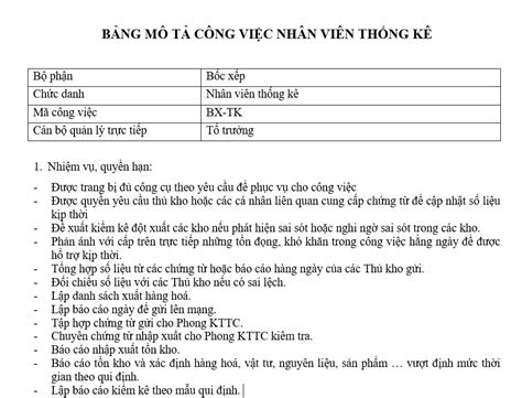 Tổng Hợp 10 Mẫu Bảng Mô Tả Công Việc đa Ngành Nghề Chuẩn Nhất Gapowork