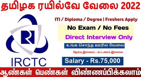 Irctc Officer Recruitment 2022 Sai Vikram Academy