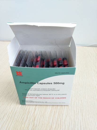 China Pharmaceutical Ampicillin Capsule 500mg With GMP Certificate