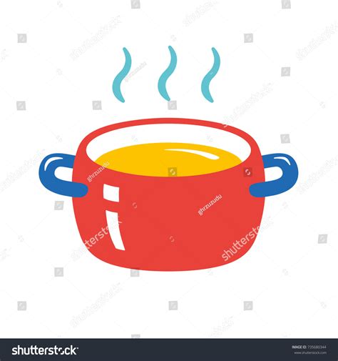 Cooking Pot Hot Food Icon Stock Vector Royalty Free 735680344 Shutterstock
