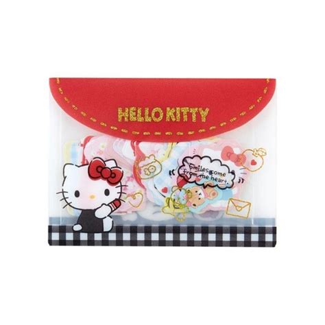 【震撼精品百貨】凱蒂貓hello Kitty~日本sanrio三麗鷗 Kitty造型貼紙祖附收納袋 40枚40041 其他紙製品