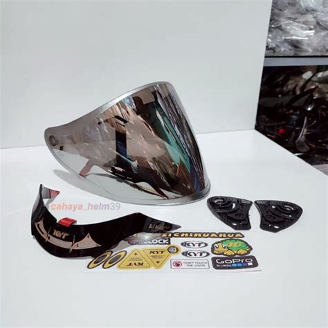 Jual Paket Visor Kyt Galaxy Flat R Rachet Spoiler Kyt Galaxy Free