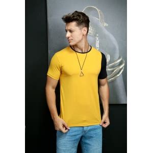 Camiseta Dual Preto E Amarelo Assinatura Cotton Soft Volk Culture