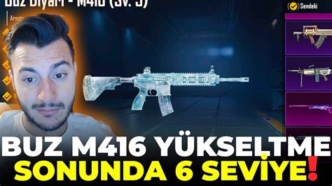 BUZ DİYARI M416 YÜKSELTME 6 SEVİYE YAPTIM PUBG MOBİLE YouTube