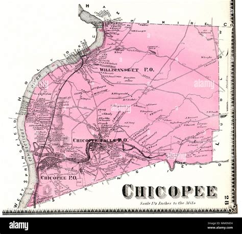 Map Of Chicopee Hi Res Stock Photography And Images Alamy