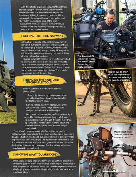 Adventure Motorcycle Magazine Janfeb 2024 Back Issue