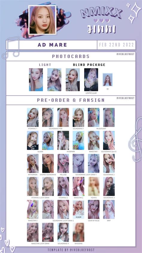 NMIXX AD MARE JINNI ALL PHOTOCARDS PRE ORDER