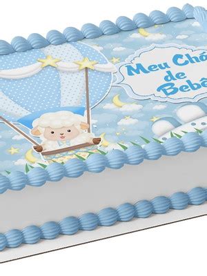 Papel Arroz Comestivel Ovelha Ovelhinha Azul Cha De Bebe Compre