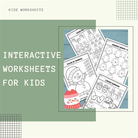 interactive worksheets  kids