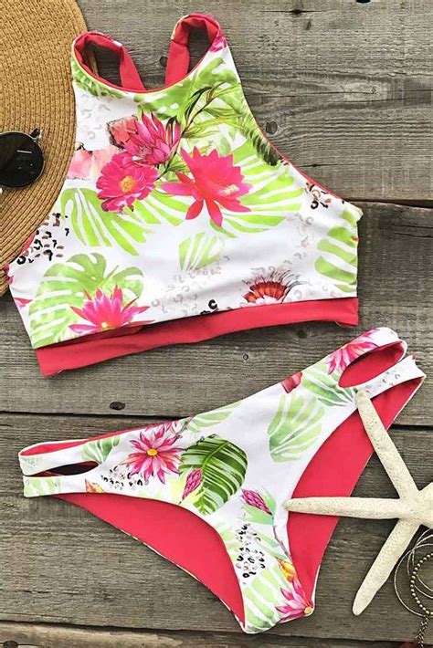 Cupshe Spring In Air Floral Bikini Set Floral Bikini Set Bikinis Cupshe Swimsuits