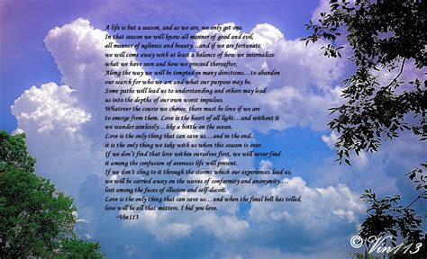 A Poem Written In The Sky With Clouds And Trees