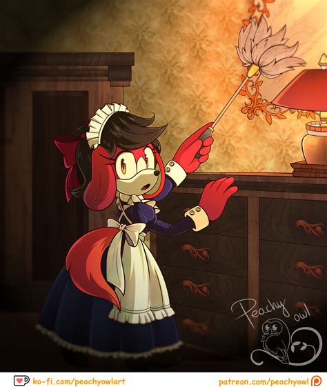 Maid at work! by PeachyOwlArt on DeviantArt