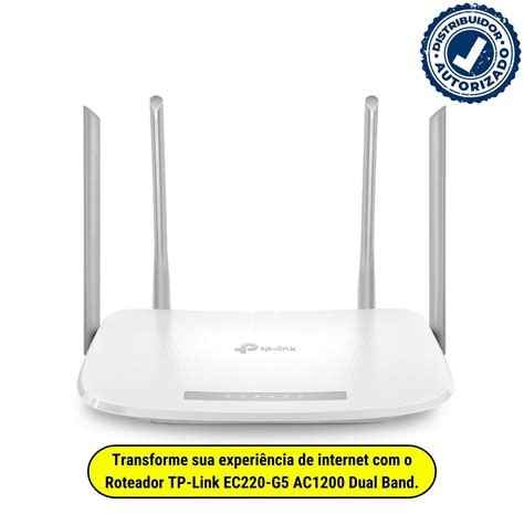 Roteador TP-link EC220-G5 AC1200 Dual Band, Gigabit, Wi-fi 5