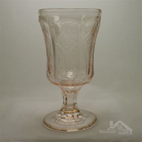 Indiana Glass Recollection Madrid Pattern Pink Goblet Ebay