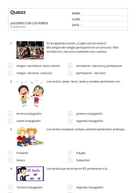 50 Verbos En Tiempo Pasado Hojas De Trabajo Para Grado 7 En Quizizz
