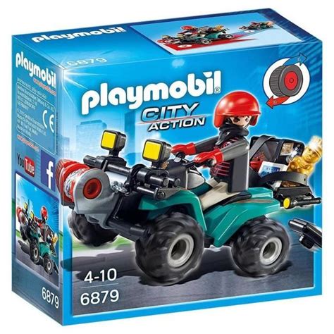 Playmobil Police Voleur Avec Quad Et Butin Cdiscount Jeux Jouets