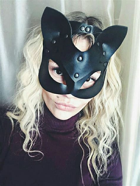 Leather cat mask Catwoman mask Cat face mask Cat masks Cat | Etsy