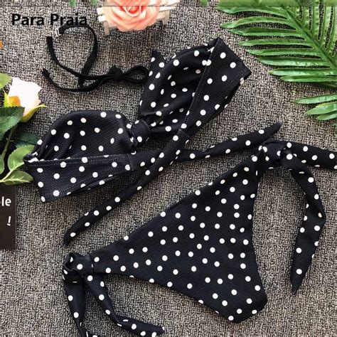 Strój kąpielowy bikini w groszki S L D030 id id Dybcia