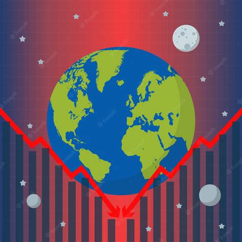 Concepto Económico De Recesión Mundial Vector Premium