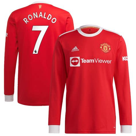 Camiseta De Futbol Manga Larga RONALDO 7 Local Manchester United 2021