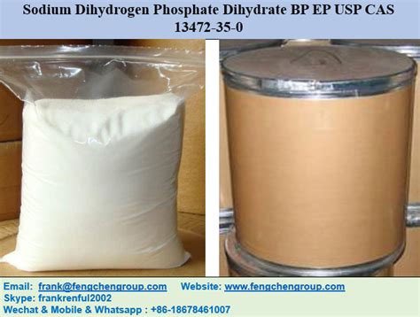 Sodium Dihydrogen Phosphate Dihydrate BP EP USP CAS 13472 35 0 Produsen