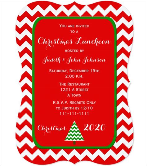 Office Christmas Luncheon Invitations