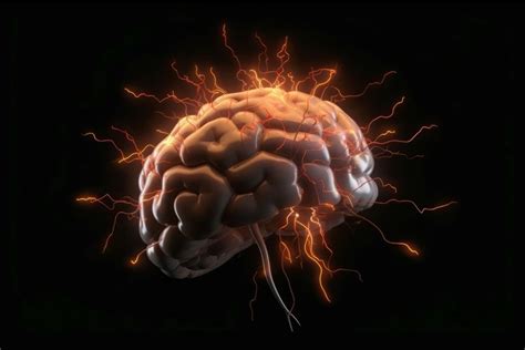 Human brain hit electrical. Generate Ai