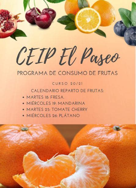 Programa De Consumo De Frutas Hortalizas Y Leche En Los Centros