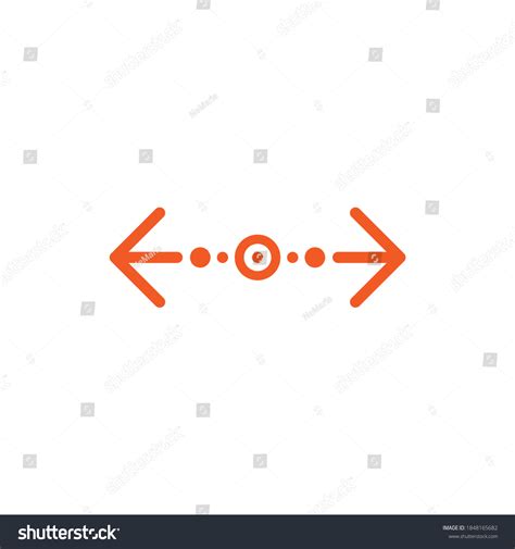 Vector Distance Icon Two Opposite Horizontal Stock Vector Royalty Free