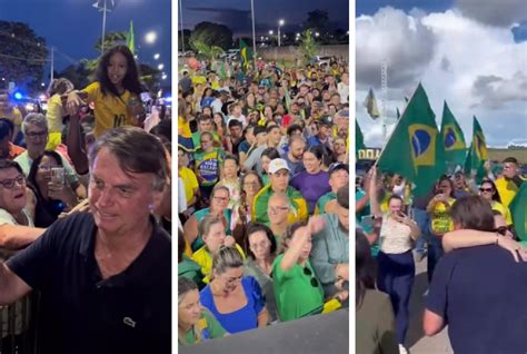 Bolsonaro Almo A Na Estrada Recebido Por Multid O Em Diamantino E