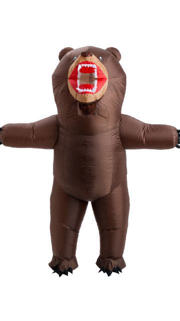 Inflatable Grizzly Bear Costume Adult Soulofhalloween