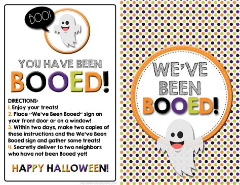 Free We Ve Been Booed Sign Printable