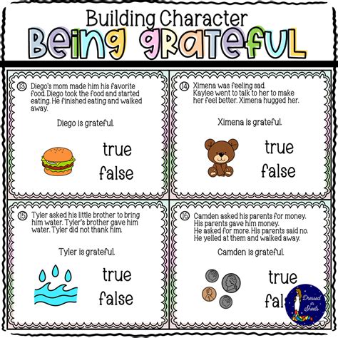 Building Character: Being Grateful Task Cards | Made By Teachers