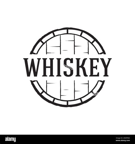 Vintage Premium Whiskey Logo Label With Hand Lettering For Drinks