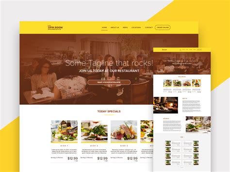 Restaurant Web Design Template | Free PSD Template | PSD Repo