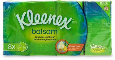 Kleenex Balsam Pocket Tissues 8 Pack Medino