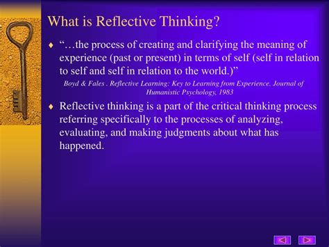 Reflective Thinking Steps