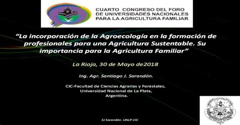 La Incorporaci N Del Enfoque Agroecol Gico En La Formaci N Sites